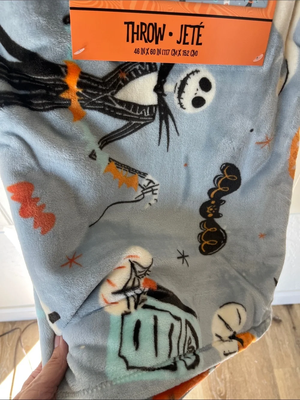 🎃 NWT Disney The Nightmare Before Christmas Super Soft Throw Blanket 46x60 🖤